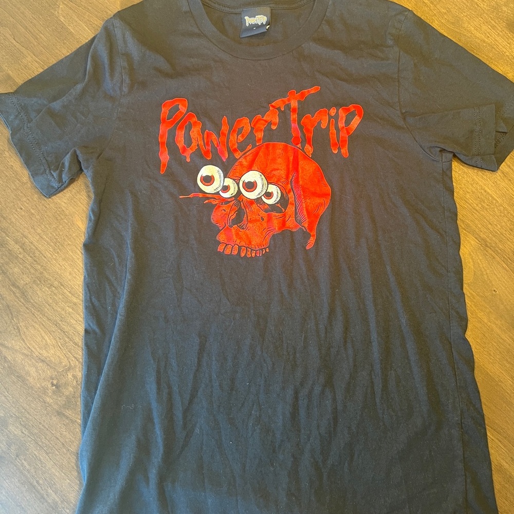 Official 2023 PowerTrip Festival Tee Kids Black and Red Graphic Tee